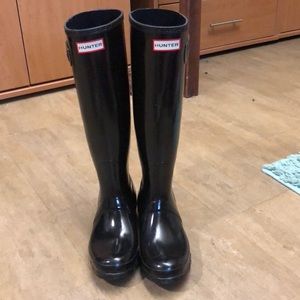 Hunter Boots- Tall Black Gloss